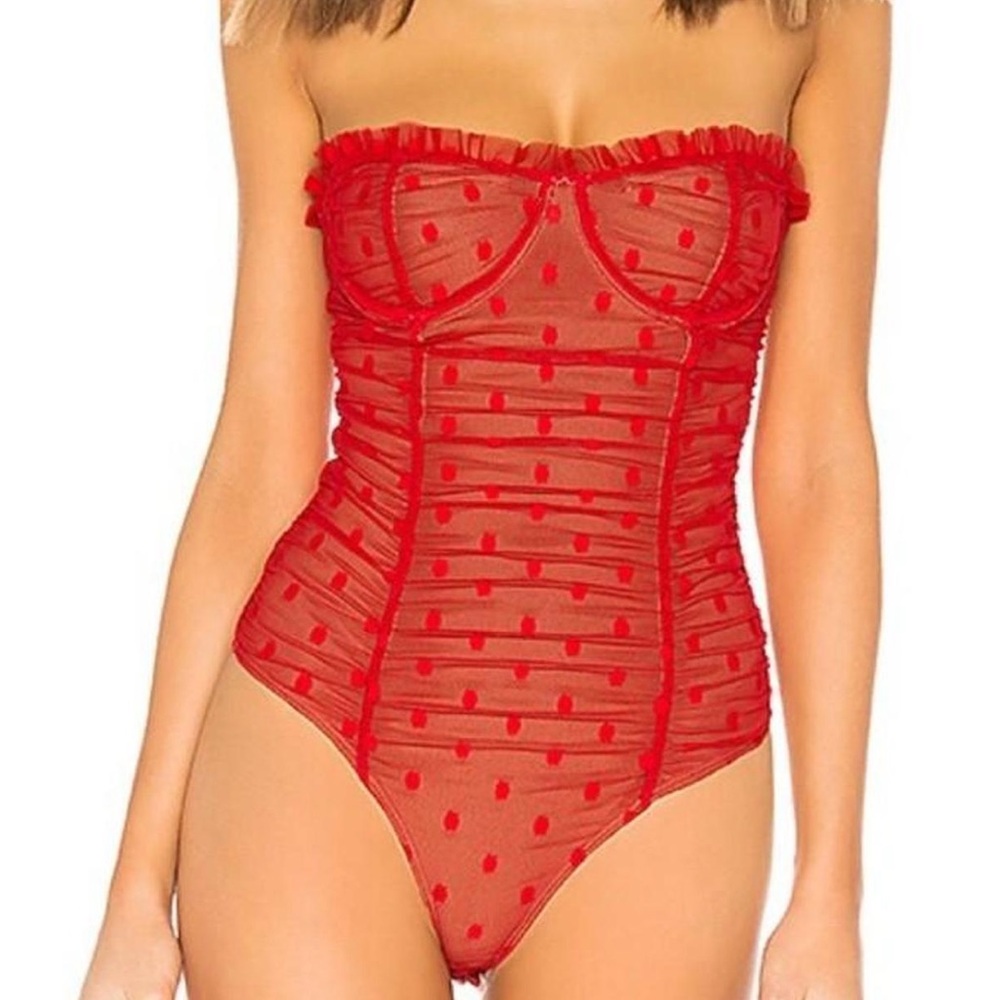 MAJORELLE Red Bodysuit from Revolve